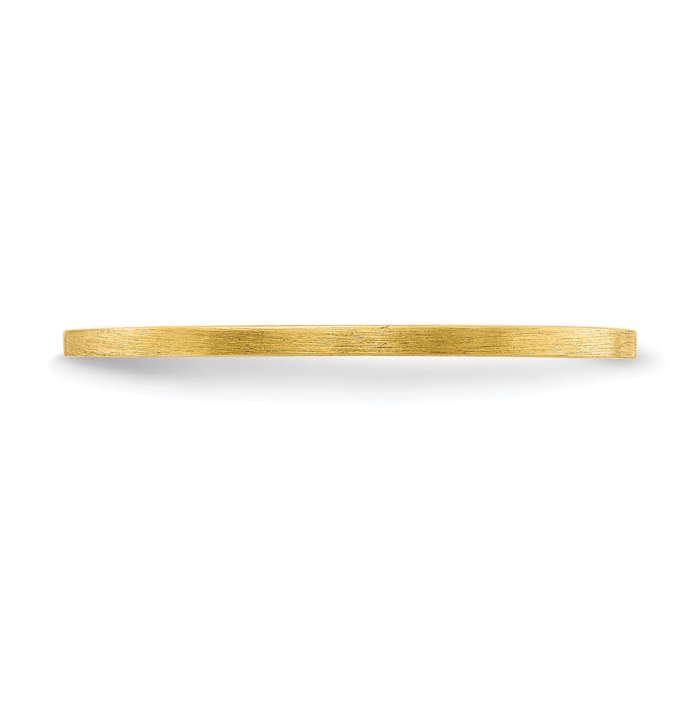 14K Yellow Gold 1.2mm Flat Satin Stackable Band Size 5