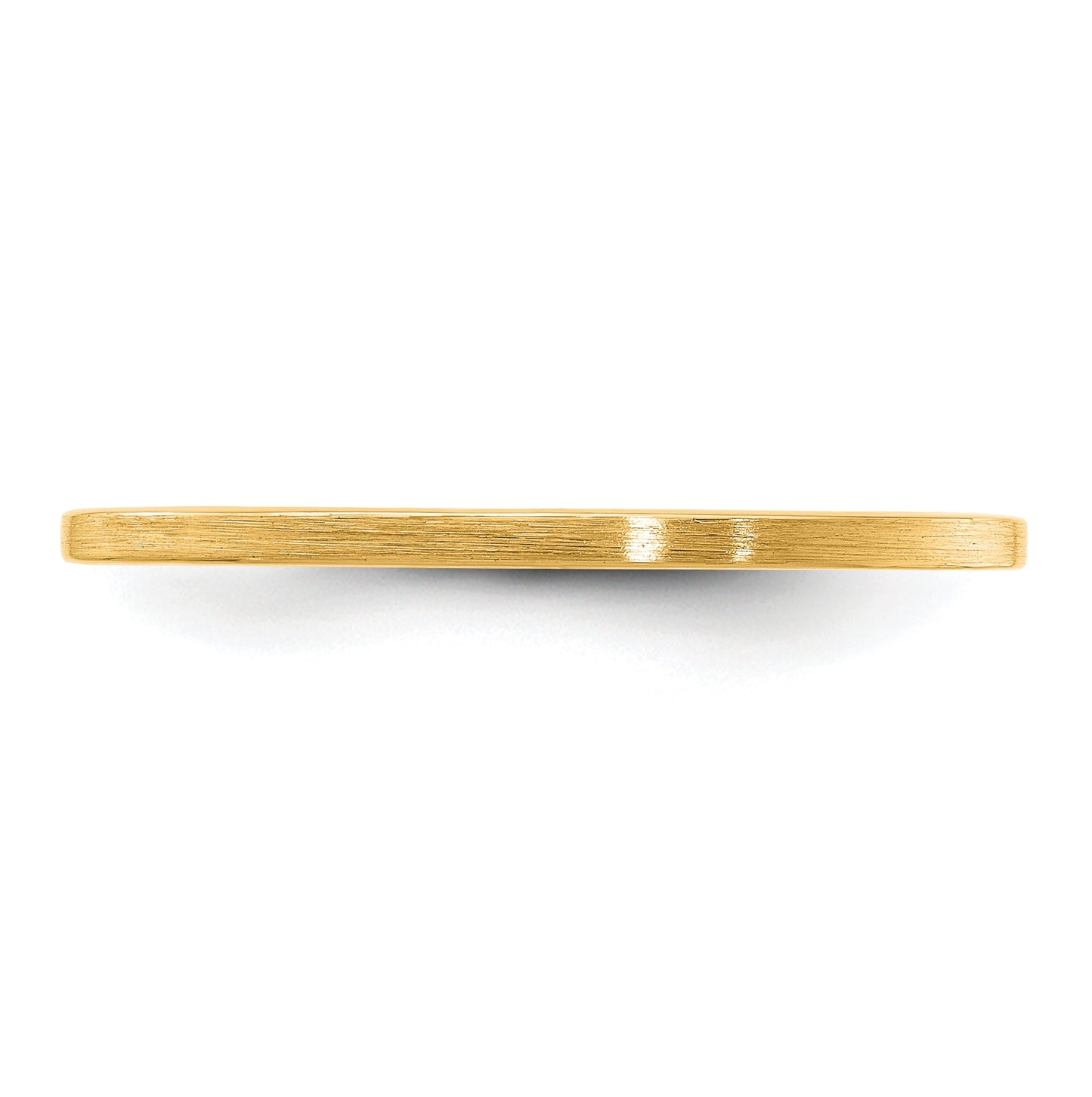 14K Yellow Gold 1.2mm Flat Satin Stackable Band Size 4