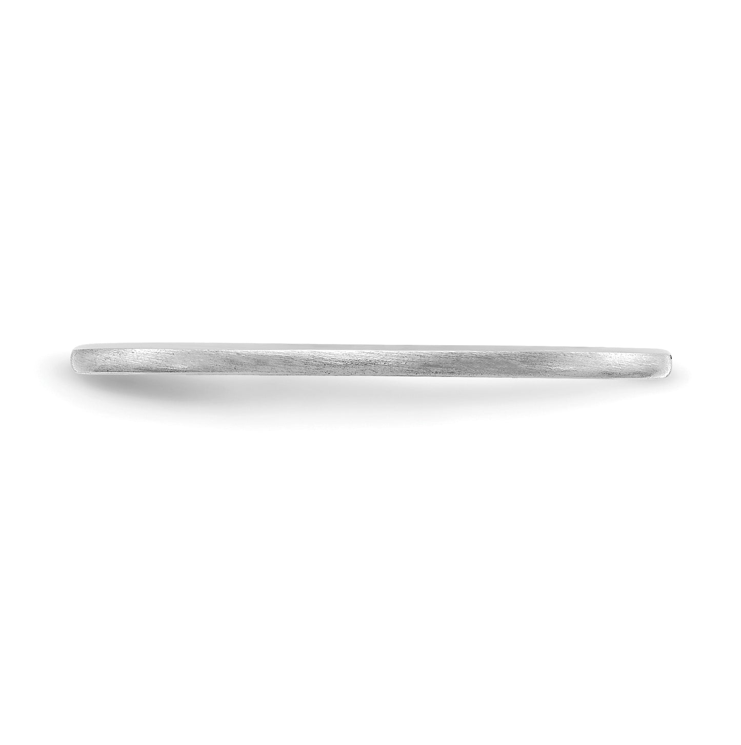 14K White Gold 1.2mm Half Round Satin Stackable Band Size 4.5