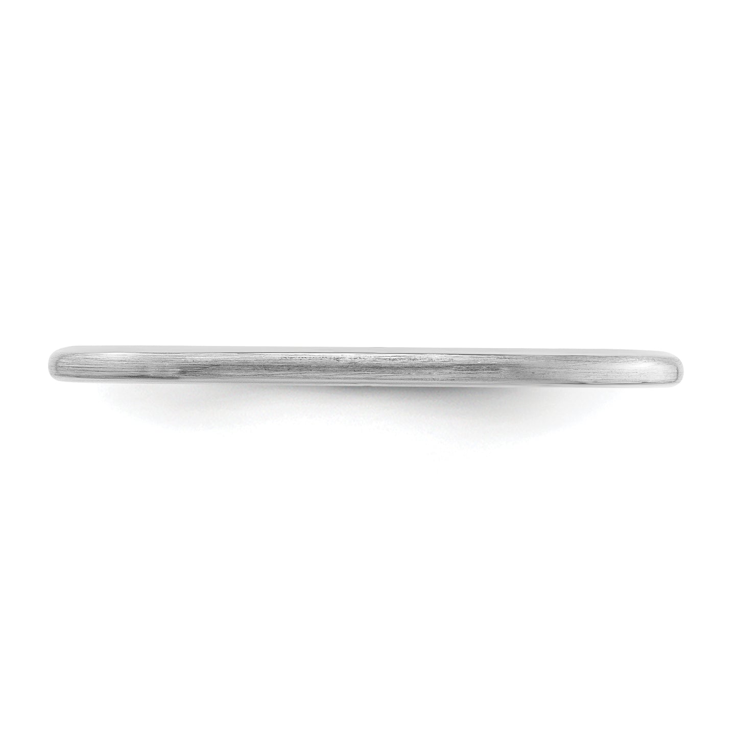 14K White Gold 1.2mm Half Round Satin Stackable Band Size 5.5