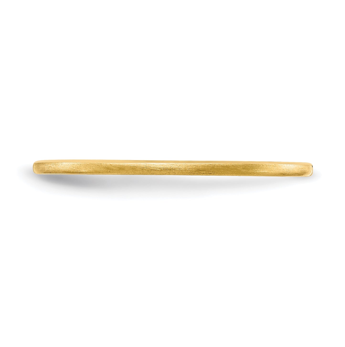 14K Yellow Or White Or Rose Gold Half Round Satin Stackable Band