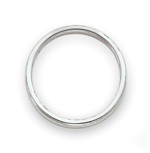 14k White Gold Polished 2mm Stackable Band Size 4