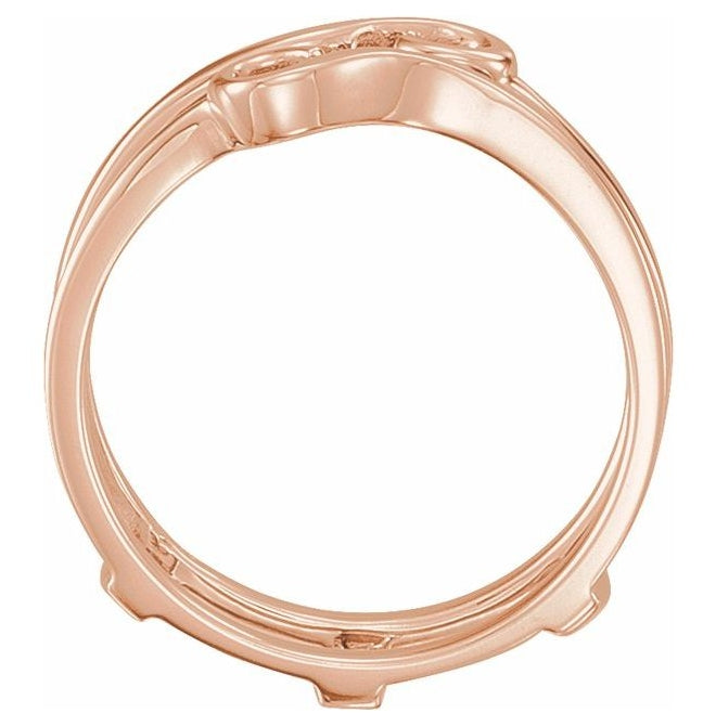 14K Rose Gold Polished Ring Guard Size 7