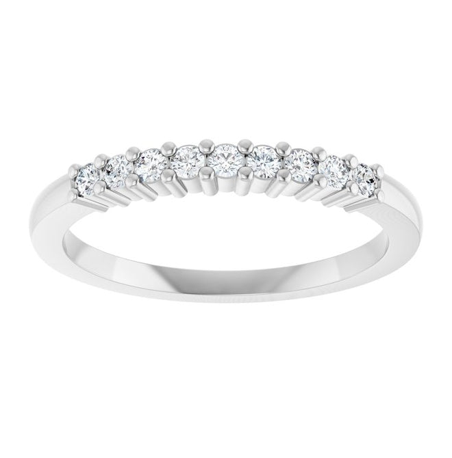 14K Yellow Or White Gold Round 1.7 Mm Polished 1/6 Ctw Lab-Grown Diamond Anniversary Band