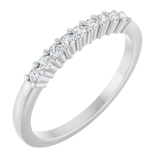 14K Yellow Or White Gold Round 1.7 Mm Polished 1/6 Ctw Lab-Grown Diamond Anniversary Band