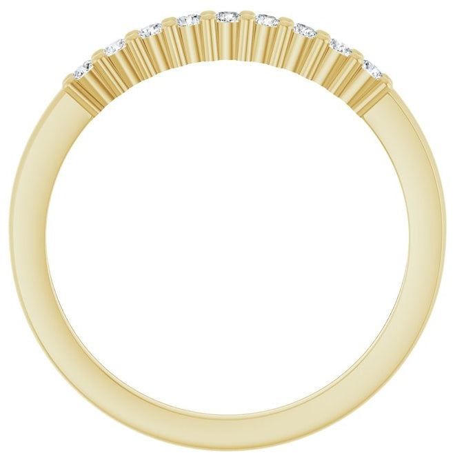 14K Yellow Or White Gold Round 1.7 Mm Polished 1/6 Ctw Lab-Grown Diamond Anniversary Band