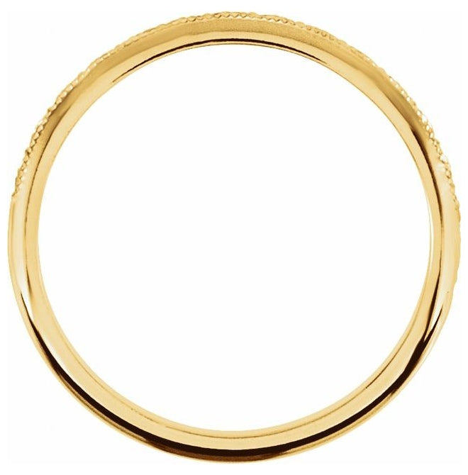 18K Yellow 2 Mm Polished Geometric Band Size 7