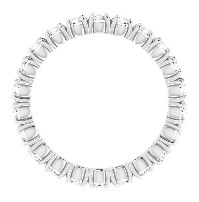 14K Yellow Or White Gold Round 2.5 Mm Vs, F+  Polished 1 3/8 Ctw Lab-Grown Diamond Eternity Band