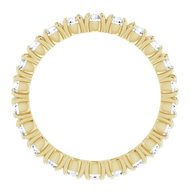 14K Yellow Or White Gold Round 2.5 Mm Vs, F+  Polished 1 3/8 Ctw Lab-Grown Diamond Eternity Band