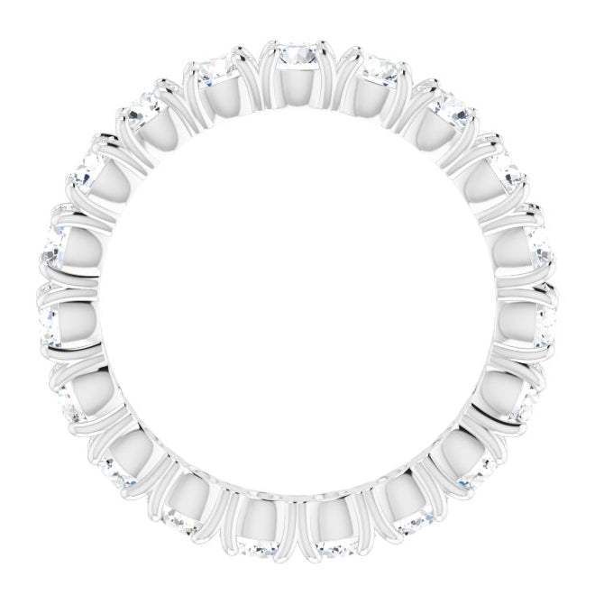 14K Yellow Or White Gold Round 3 Mm Vs, F+  Polished 1 7/8 Ctw Lab-Grown Diamond Eternity Band