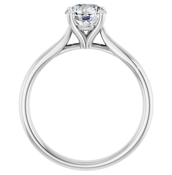 14K Yellow Or White Gold Round Polished Lab-Grown Diamond Engagement Ring