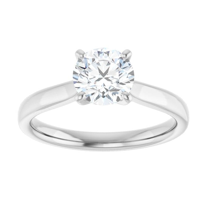 14K Yellow Or White Gold Round Polished Lab-Grown Diamond Engagement Ring