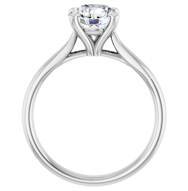 14K Yellow Or White Gold Round Polished Lab-Grown Diamond Engagement Ring
