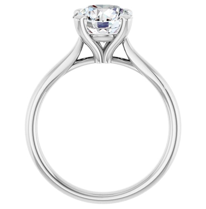 14K Yellow Or White Gold Round Polished Lab-Grown Diamond Engagement Ring