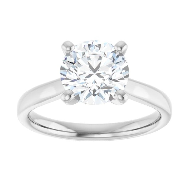 14K Yellow Or White Gold Round Polished Lab-Grown Diamond Engagement Ring