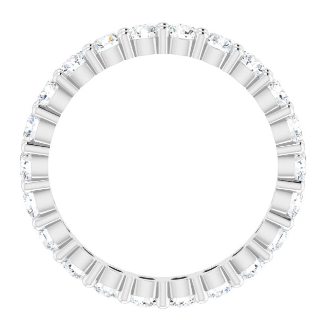 10K Yellow Or White Gold Round Si2-Si3, G-H  Polished Natural Diamond Eternity Band
