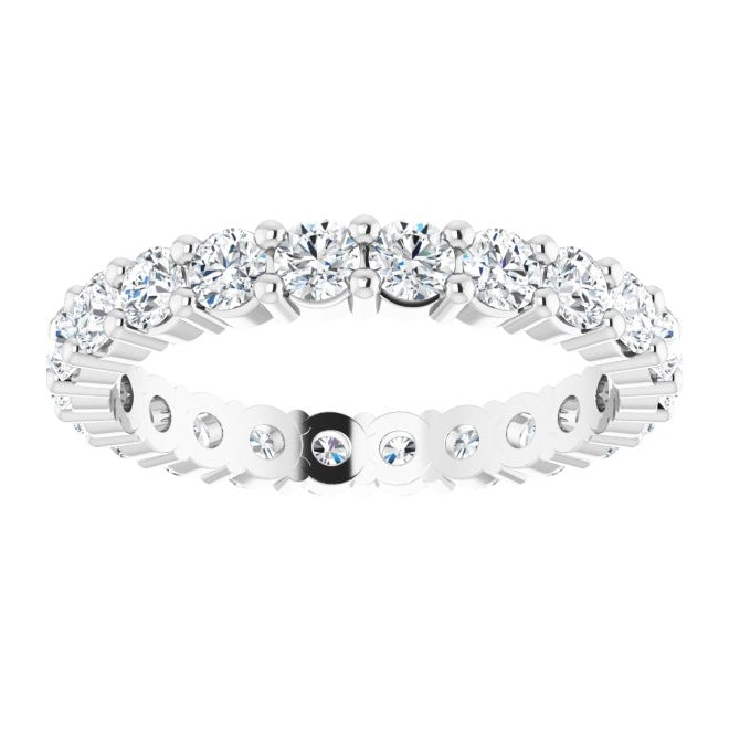 10K Yellow Or White Gold Round Si2-Si3, G-H  Polished Natural Diamond Eternity Band