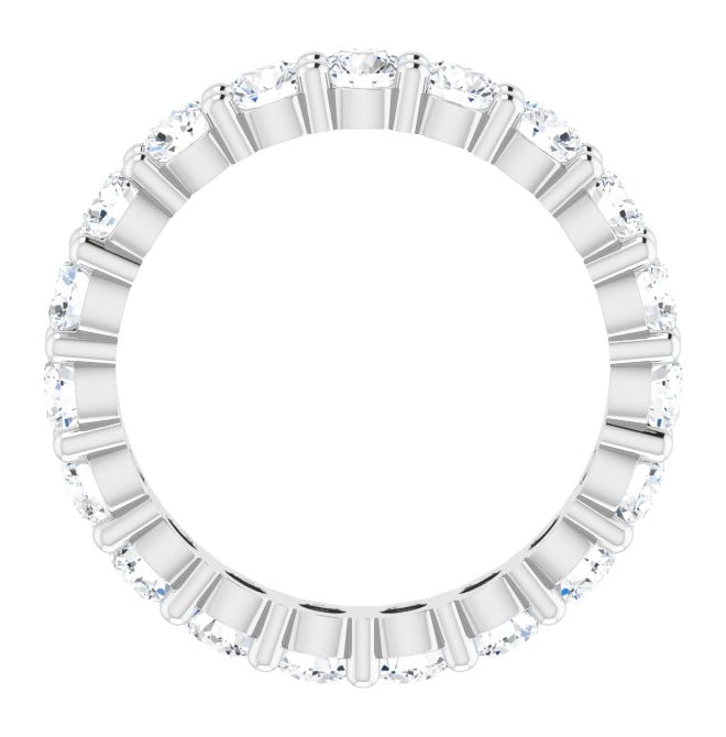 10K Yellow Or White Gold Round Si2-Si3, G-H  Polished Natural Diamond Eternity Band