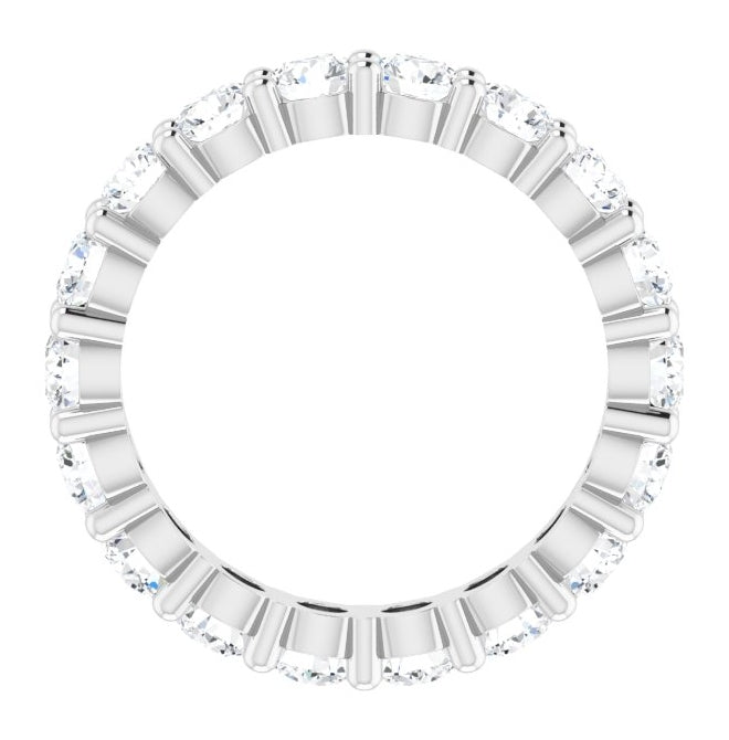 10K Yellow Or White Gold Round Si2-Si3, G-H  Polished Natural Diamond Eternity Band