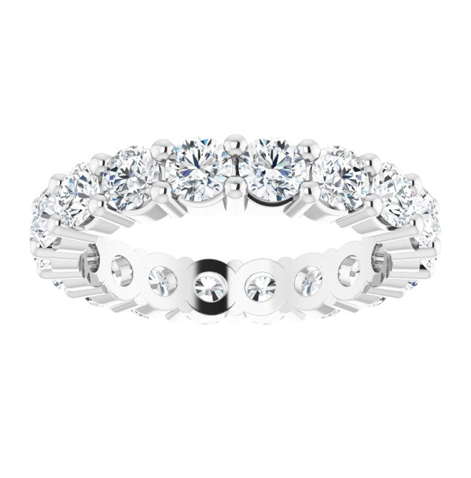 10K Yellow Or White Gold Round Si2-Si3, G-H  Polished Natural Diamond Eternity Band