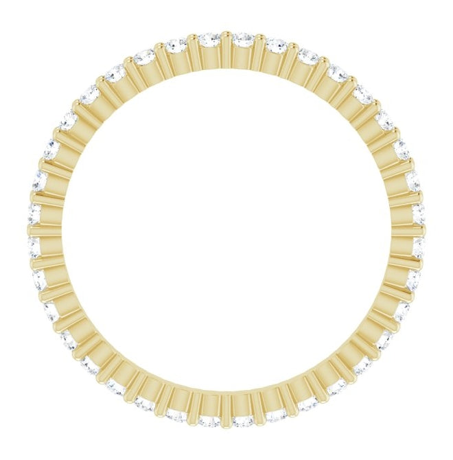 10K Yellow Or White Gold Round Si2-Si3, G-H  Polished Natural Diamond Eternity Band