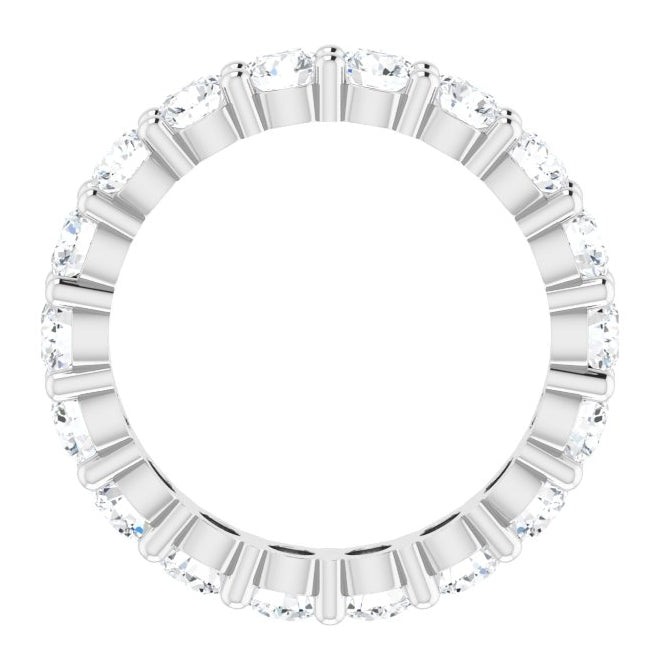 10K Yellow Or White Gold Round Si2-Si3, G-H  Polished Natural Diamond Eternity Band