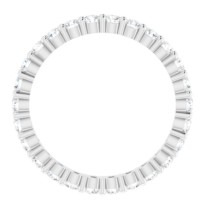 10K Yellow Or White Gold Round Si2-Si3, G-H  Polished Natural Diamond Eternity Band