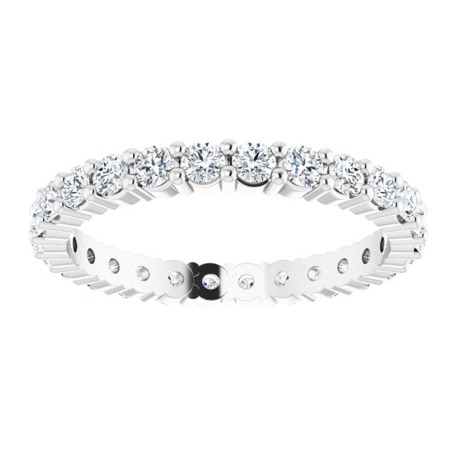 10K Yellow Or White Gold Round Si2-Si3, G-H  Polished Natural Diamond Eternity Band