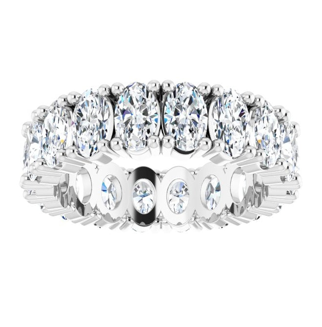 14K Yellow Or White Gold Oval 5 X 3 Mm Vs, F+  Polished Lab-Grown Diamond Eternity Band