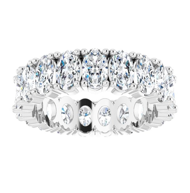 14K Yellow Or White Gold Oval 5 X 3 Mm Vs, F+  Polished Lab-Grown Diamond Eternity Band