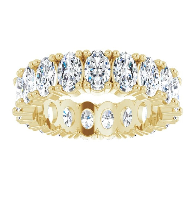 14K Yellow Or White Gold Oval 5 X 3 Mm Vs, F+  Polished Lab-Grown Diamond Eternity Band
