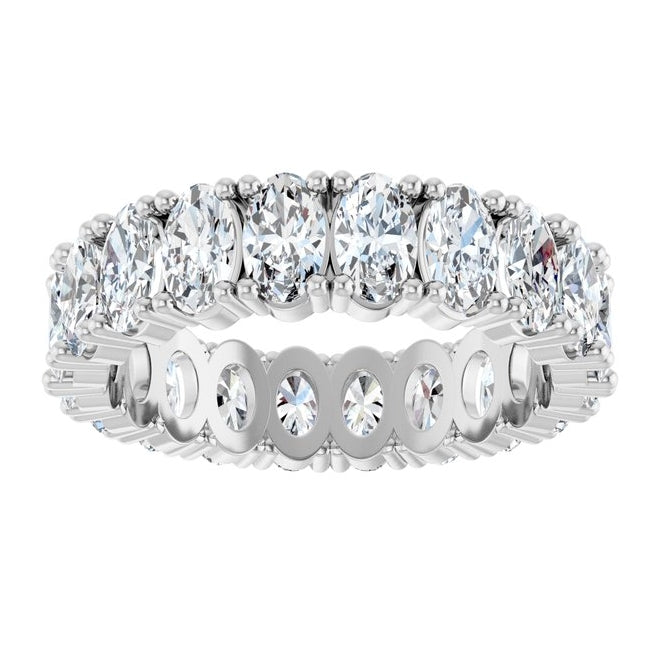 14K Yellow Or White Gold Oval 5 X 3 Mm Vs, F+  Polished Lab-Grown Diamond Eternity Band