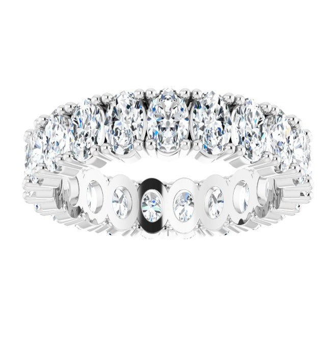 14K Yellow Or White Gold Oval 5 X 3 Mm Vs, F+  Polished Lab-Grown Diamond Eternity Band