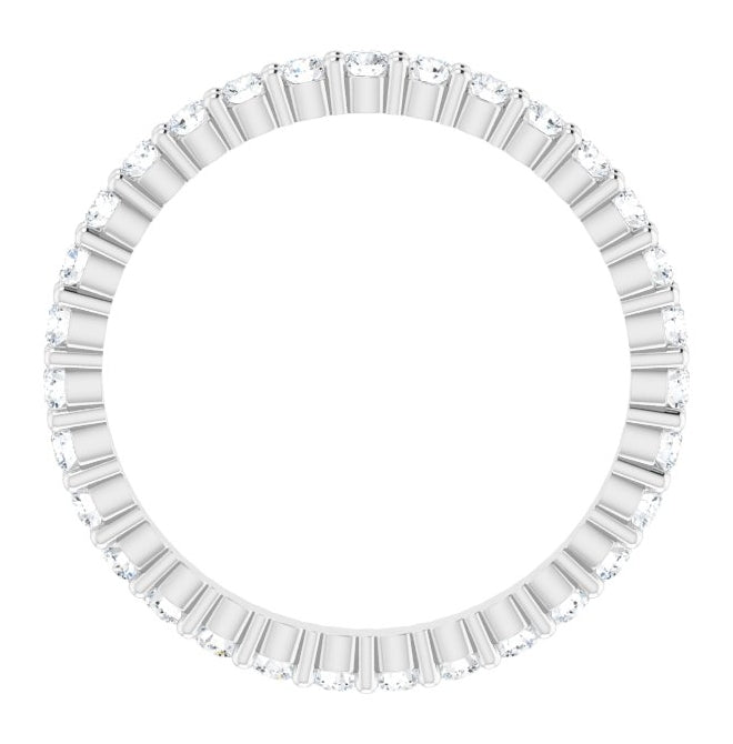 14K Yellow Or White Gold Or Platinum Round Vs, F+  Polished Lab-Grown Diamond Eternity Band