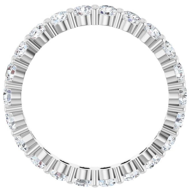 14K Yellow Or White Gold Or Platinum Round Vs, F+  Polished Lab-Grown Diamond Eternity Band