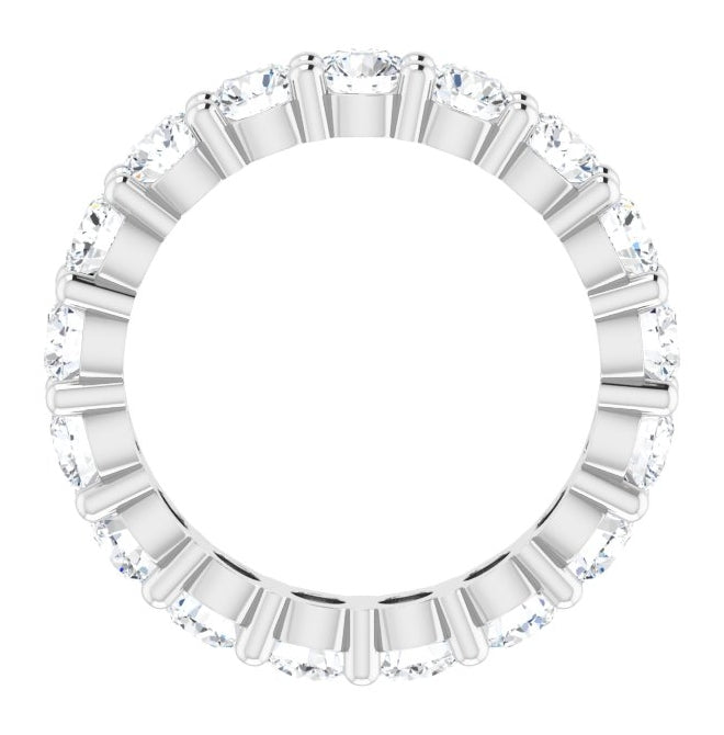 14K Yellow Or White Gold Or Platinum Round Vs, F+  Polished Lab-Grown Diamond Eternity Band