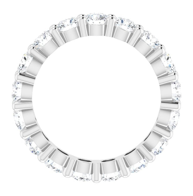 14K Yellow Or White Gold Or Platinum Round Vs, F+  Polished Lab-Grown Diamond Eternity Band