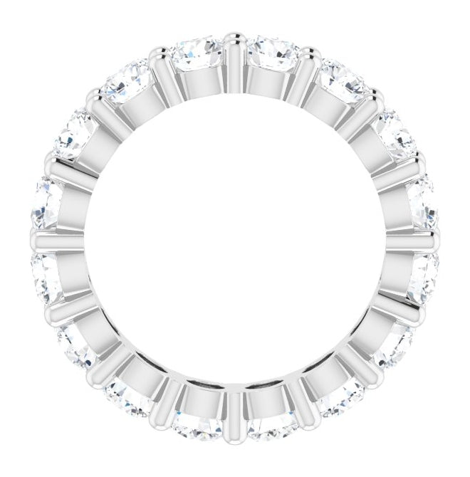 14K Yellow Or White Gold Or Platinum Round Vs, F+  Polished Lab-Grown Diamond Eternity Band