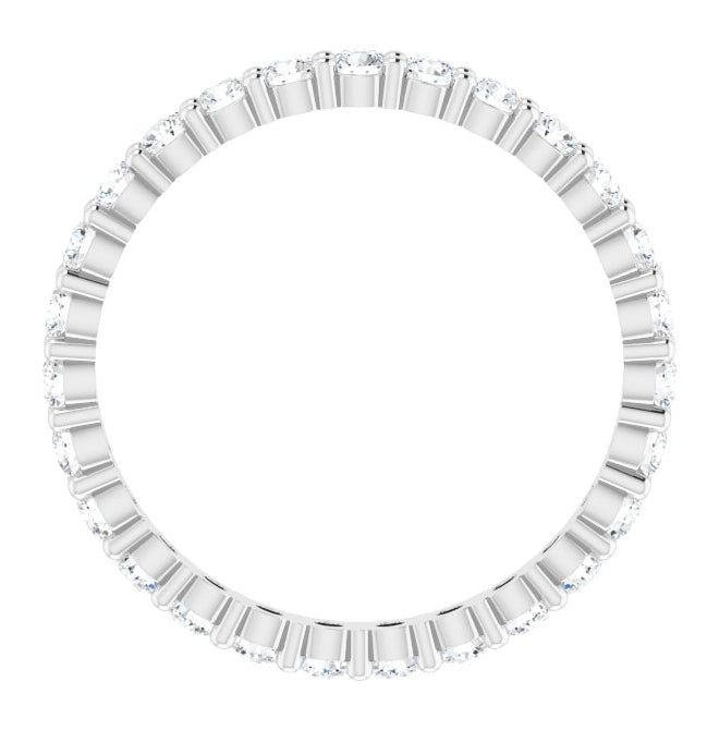 14K Yellow Or White Gold Or Platinum Round Vs, F+  Polished Lab-Grown Diamond Eternity Band