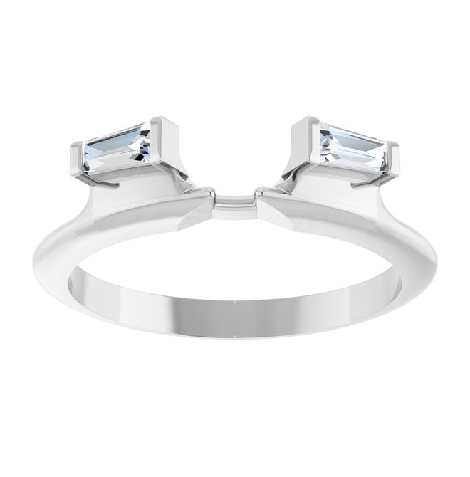 14K Yellow Or White Gold Tapered Baguette 3.75 X 2 X 1.5 Mm Polished 1/5 Ctw Lab-Grown Diamond  Wrap Ring