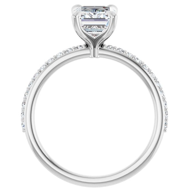14K Yellow Or White Gold Emerald 8 X 6 Mm Polished 1 9/10 Ctw Lab-Grown Diamond Engagement Ring