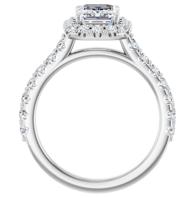 14K Yellow Or White Gold Emerald 8 X 6 Mm Polished 2 1/2 Ctw Lab-Grown Diamond Engagement Ring