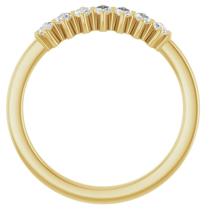 14K Yellow Or White Gold Marquise 4 X 2 Mm Polished 1/2 Ctw Lab-Grown Diamond Anniversary Band Size 7