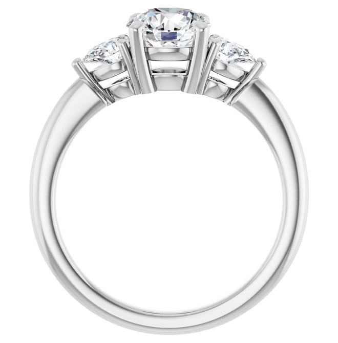 14K Yellow Or White Gold Round 6.5 Mm Polished 1 1/4 Ctw Lab-Grown Diamond Engagement Ring Size 7