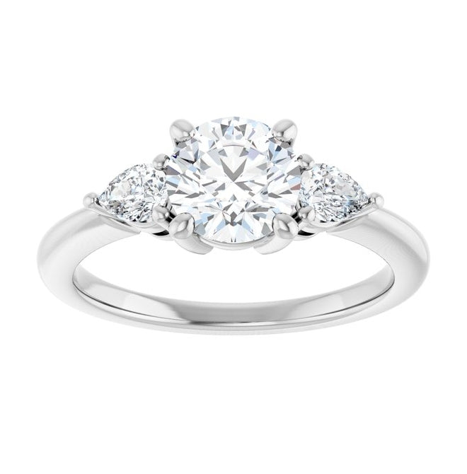 14K Yellow Or White Gold Round 6.5 Mm Polished 1 1/4 Ctw Lab-Grown Diamond Engagement Ring Size 7