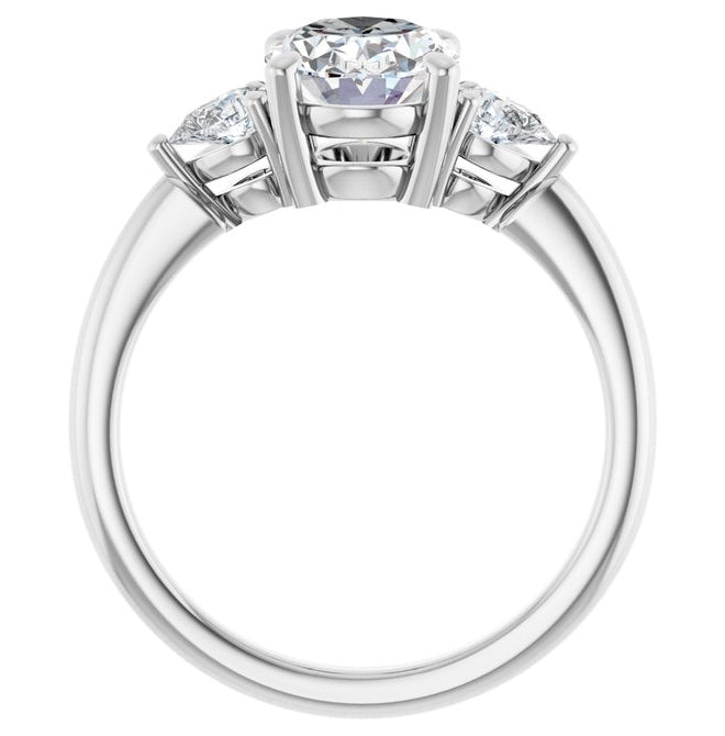14K Yellow Or White Gold Oval 9 X 7 Mm Polished 1 3/4 Ctw Lab-Grown Diamond Engagement Ring Size 7