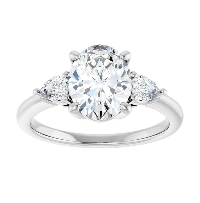 14K Yellow Or White Gold Oval 9 X 7 Mm Polished 1 3/4 Ctw Lab-Grown Diamond Engagement Ring Size 7