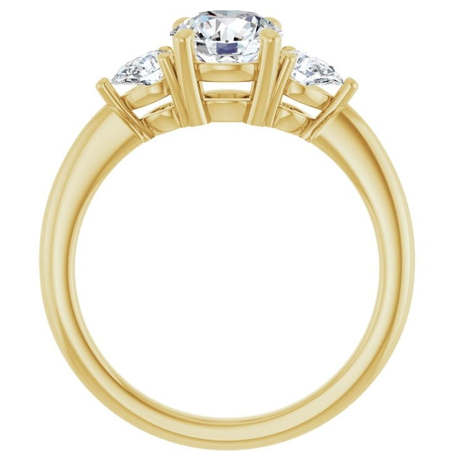 14K Yellow Or White Gold Round 6.5 Mm Polished 1 1/4 Ctw Lab-Grown Diamond Engagement Ring Size 7