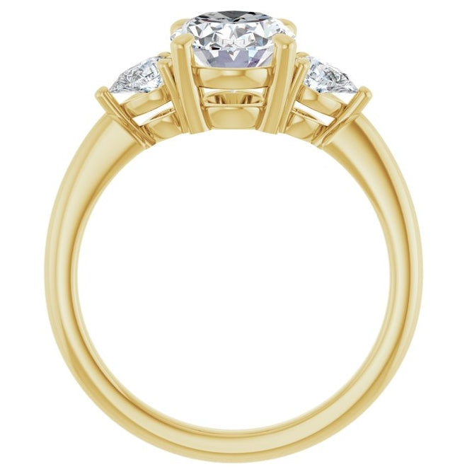 14K Yellow Or White Gold Oval 9 X 7 Mm Polished 1 3/4 Ctw Lab-Grown Diamond Engagement Ring Size 7