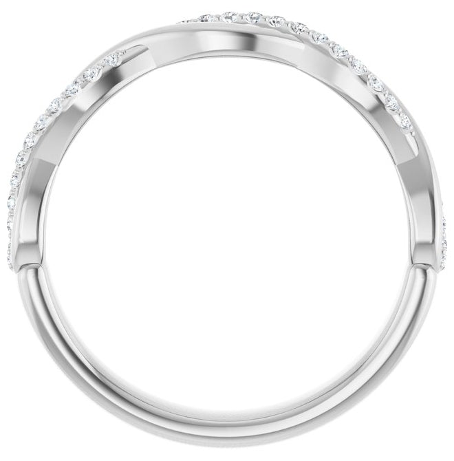 14K Yellow Or White Gold Round 1 Mm Polished 1/8 Ctw Lab-Grown Diamond Anniversary Band